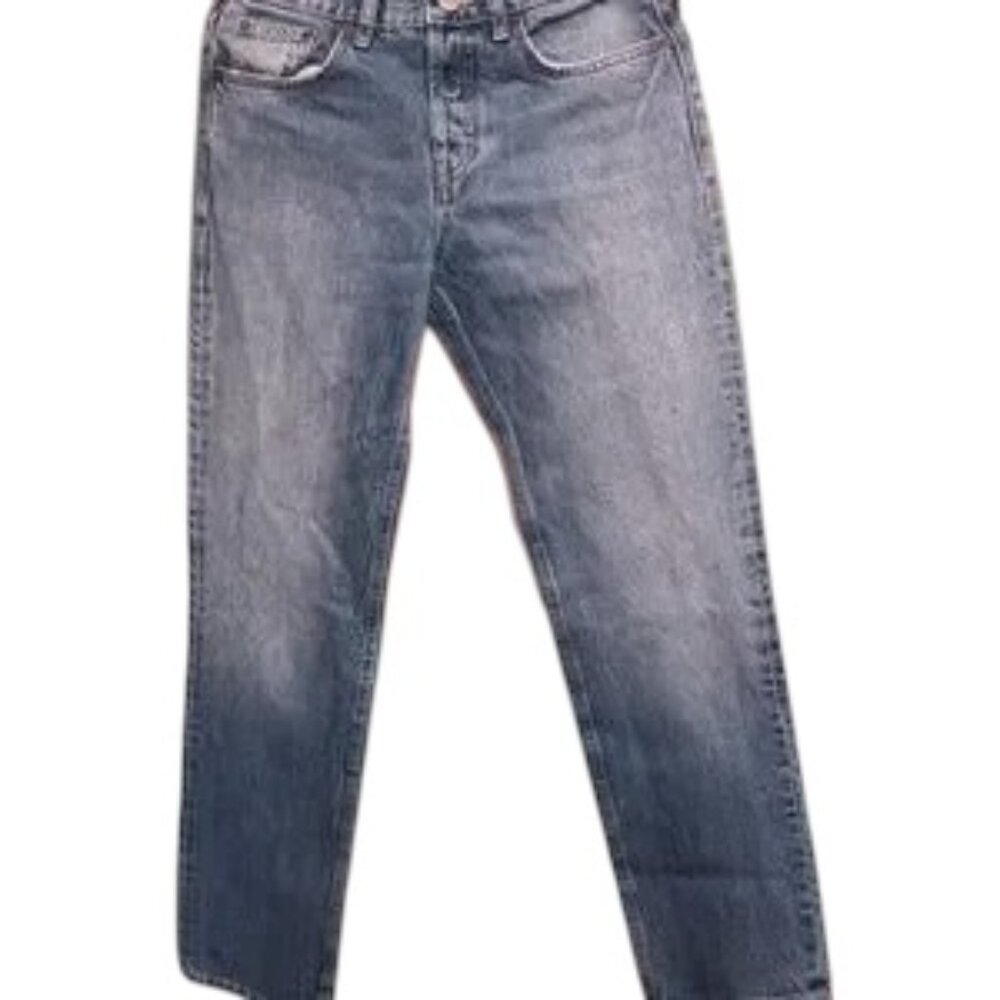 ZARA Wide Leg Jeans Women’s USA 4 Light Wash Cropped